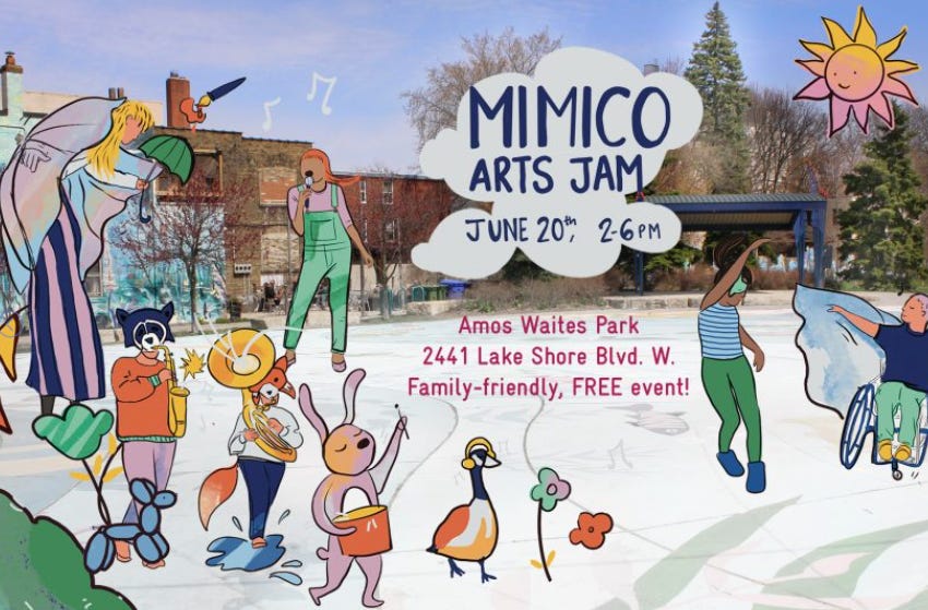 Tomorrow: Mimico Arts Jam, 2-6pm