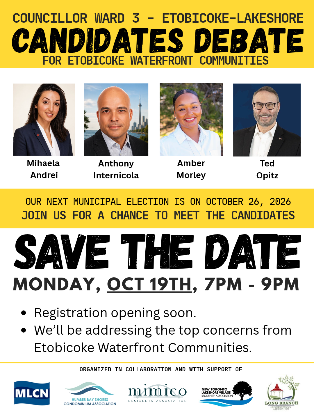 Councillor Candidates Debate – Save the Date